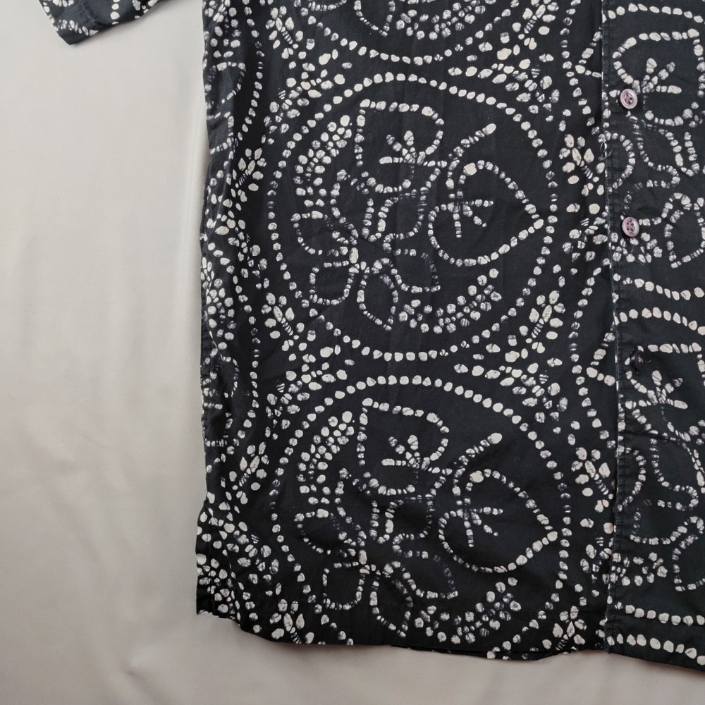 Cremieux Classics Mens Large Black Short Sleeve Button Down Shirt Beach Casual - Picture 7 of 16